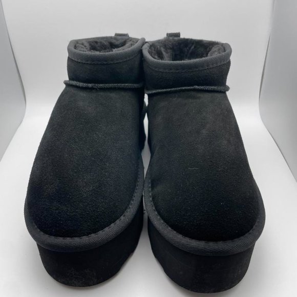 CUSHIONAIRE Women's Cozy Genuine Suede pull on platform boot - Picture 5 of 6